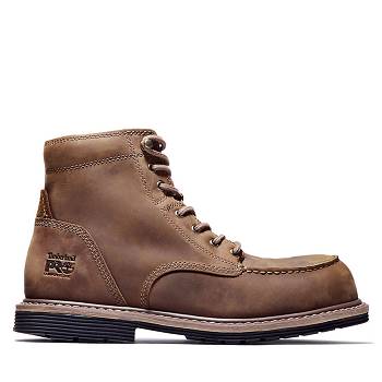 Timberland Férfi PRO Millworks 6" Moc Comp Toe Munkavédelmi Bakancs Barna